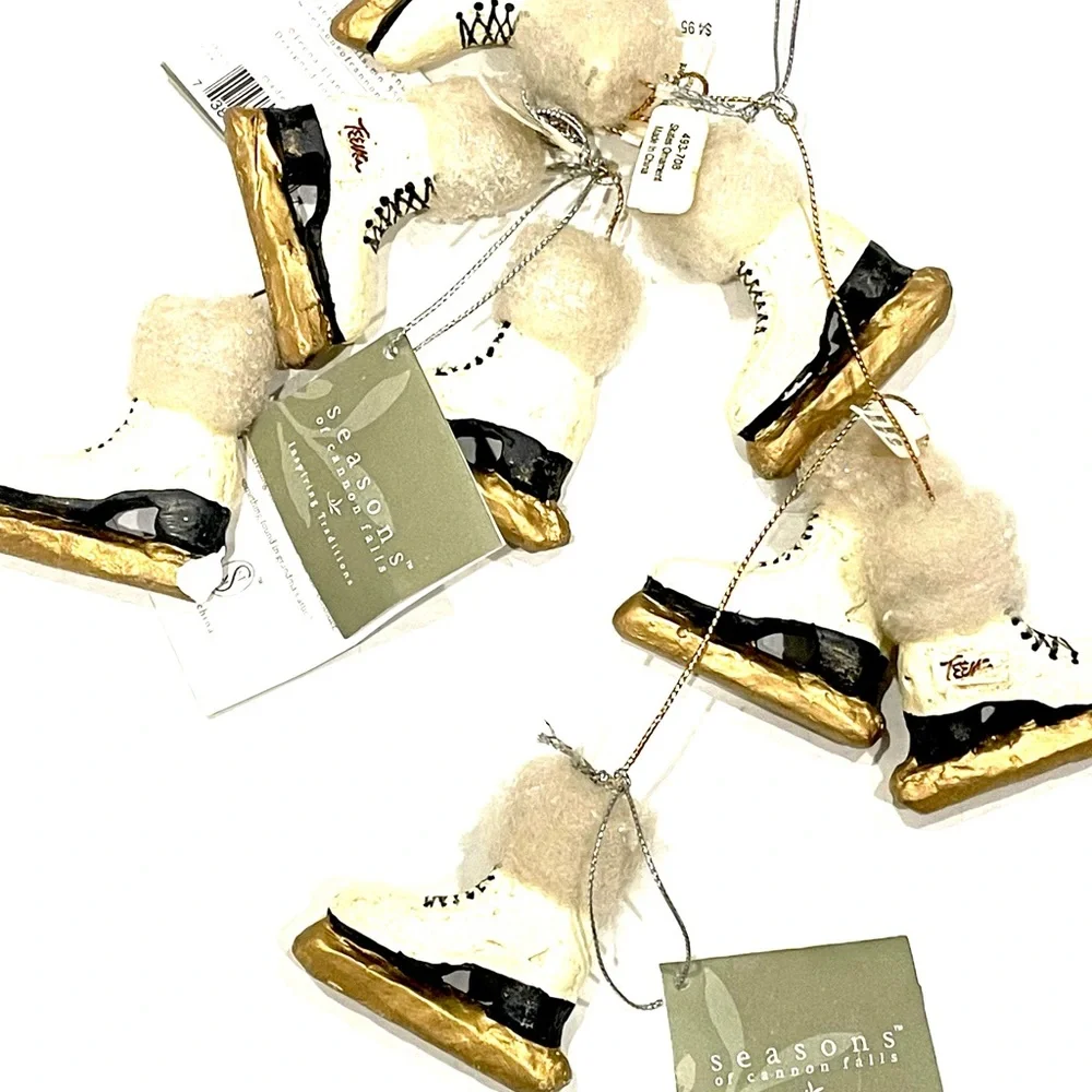 - Crate & Barrel Christmas Ornament Teena Skates 8 pcs